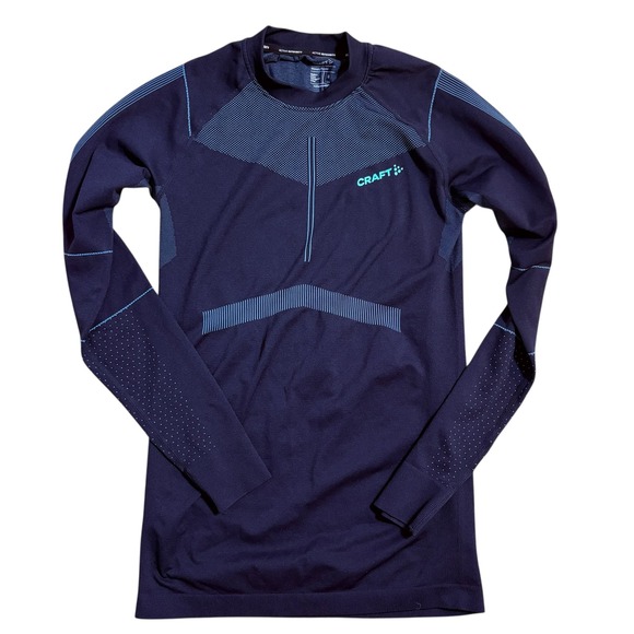 CRAFT Active Intensity Women's Navy Blue Long Sleeve Baselayer Top M - Picture 2 of 9